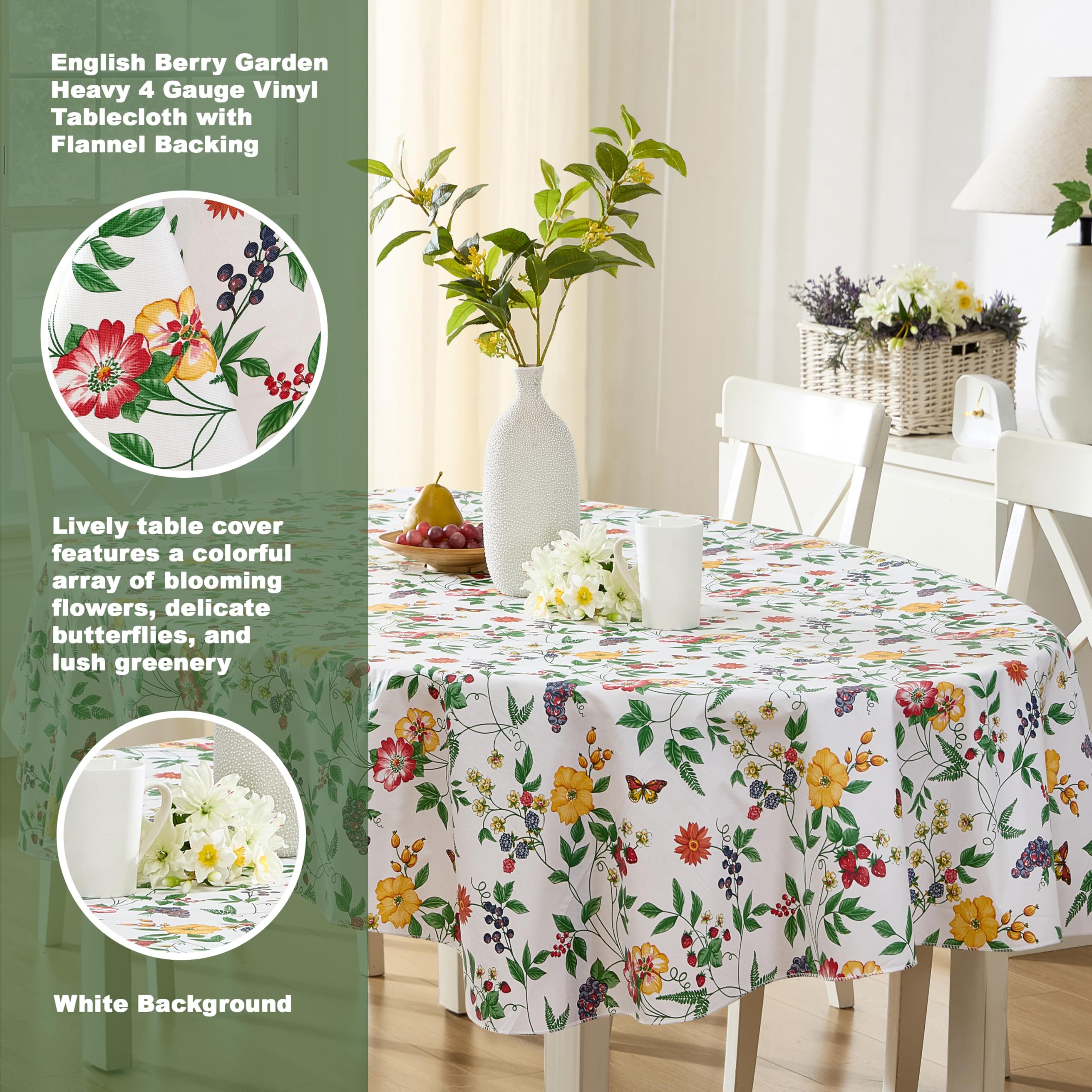 Lintex mantel con forro franela y vinilo, limpieza fácil