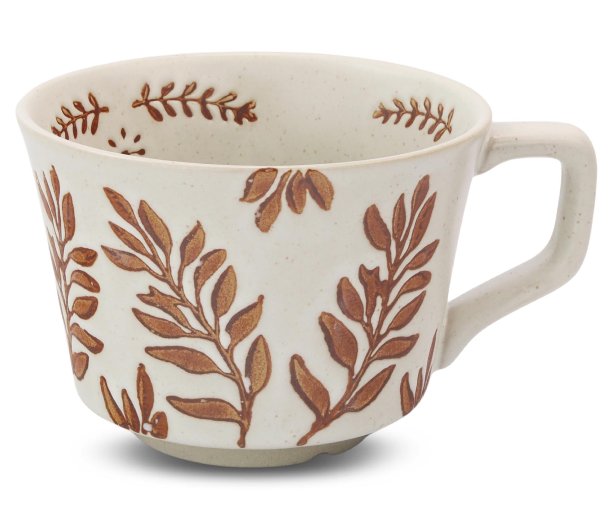 LINVIA Ivy taza de cerámica 354 ml con asa ergonómica para café.