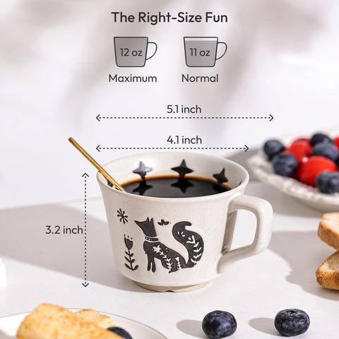 Detalle de asa cómodo en la taza LINVIA