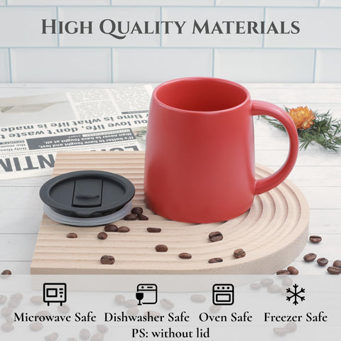 LINVIA Classic en cerámica porcelana rojo, acabado mate suave para uso diario.