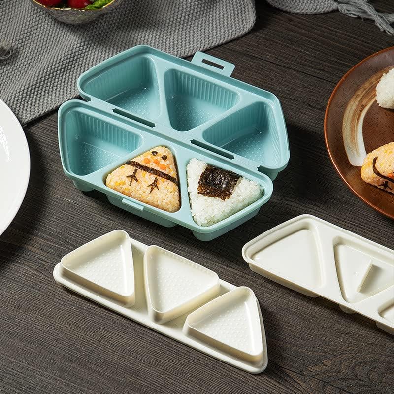 Lioong Onigiri Molde Triangulo desmolde con tapa facilita limpieza.