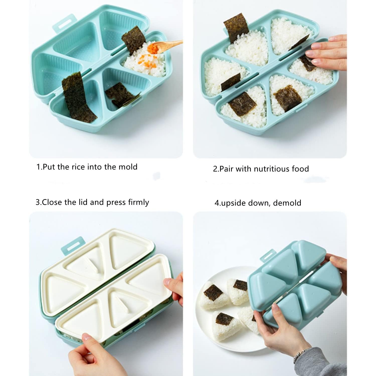 Lioong Onigiri Molde seis bolas a la vez facilita cocina.