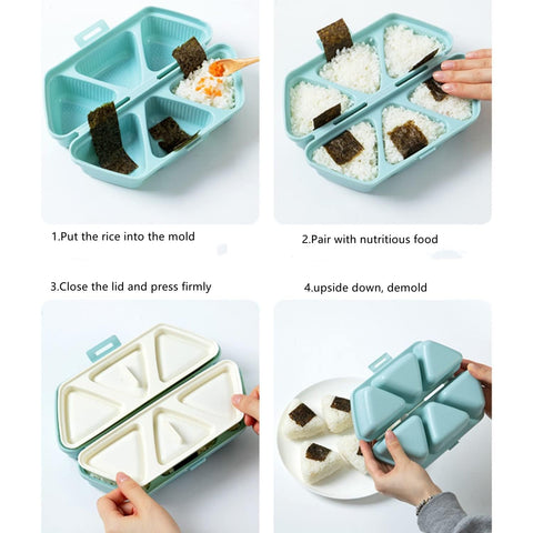Lioong Onigiri Molde seis bolas a la vez facilita cocina.