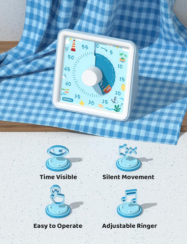 LIORQUE temporizador visual con alarma silenciosa, ideal para concentración