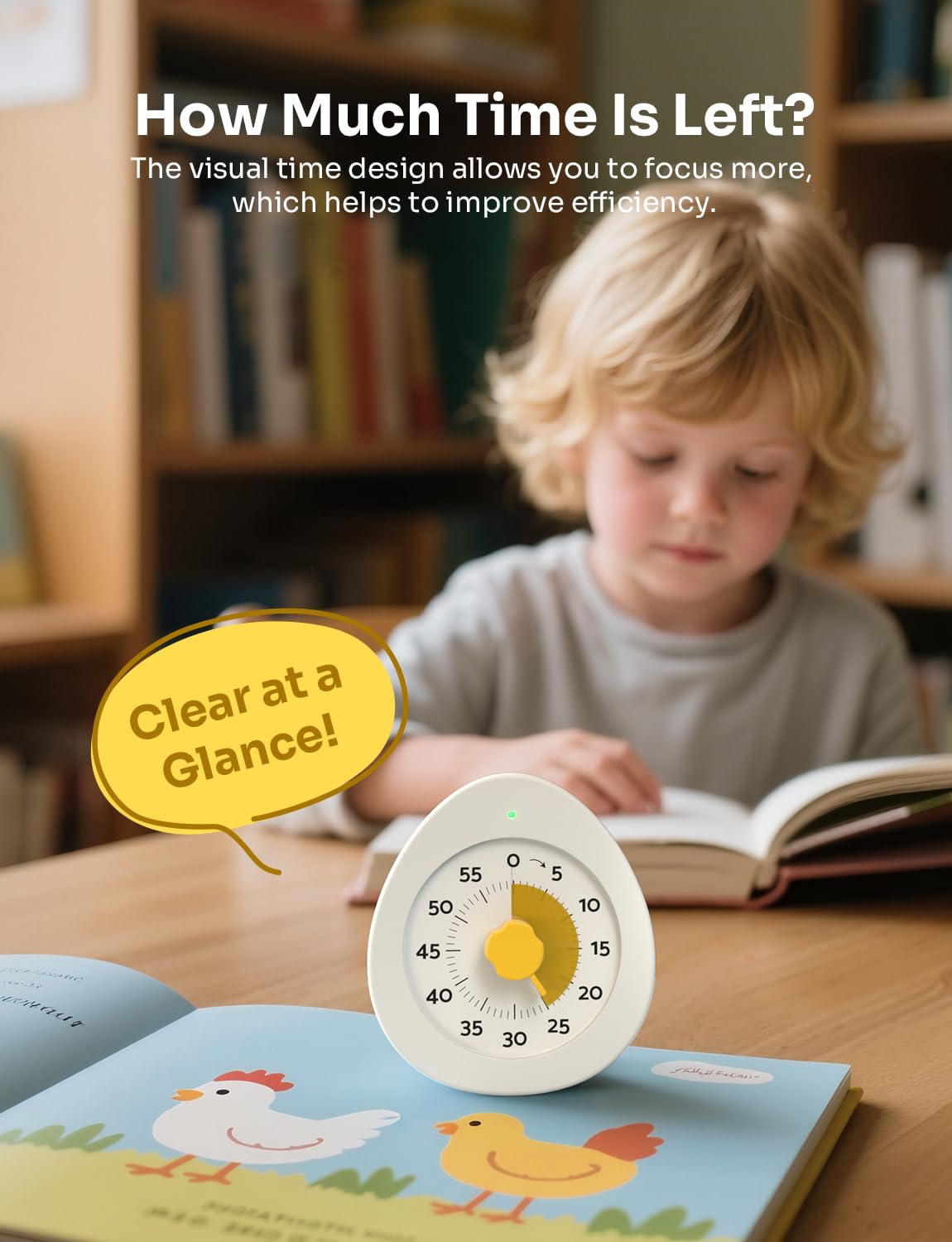 LIORQUE temporizador visual diseño divertido, atractivo para niños y para tareas diarias.