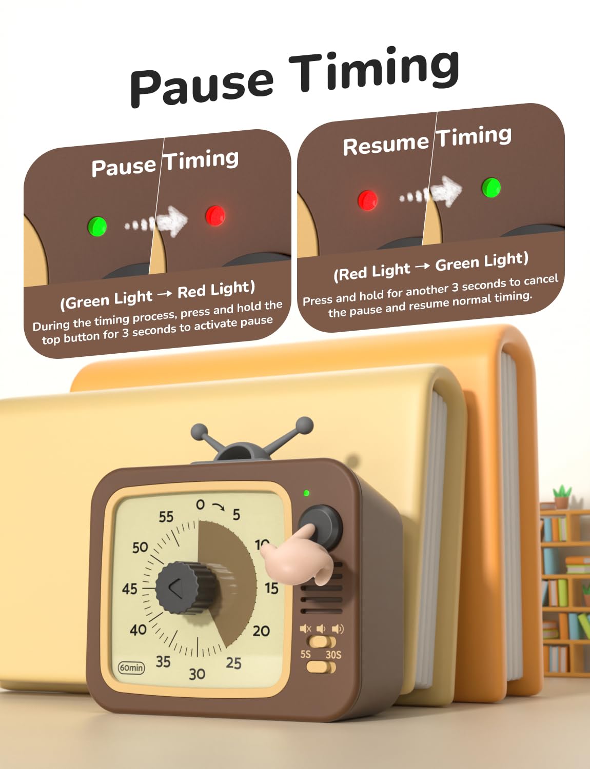 LIORQUE temporizador visual con alarma ajustable para aula y cocina