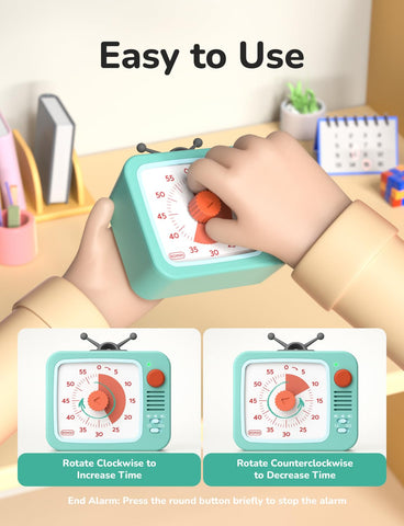 LIORQUE temporizador visual con volumen ajustable para estudiar o cocinar
