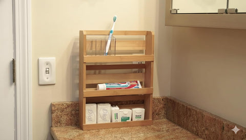 Uso práctico en mostrador para especias y suministros pequeños.