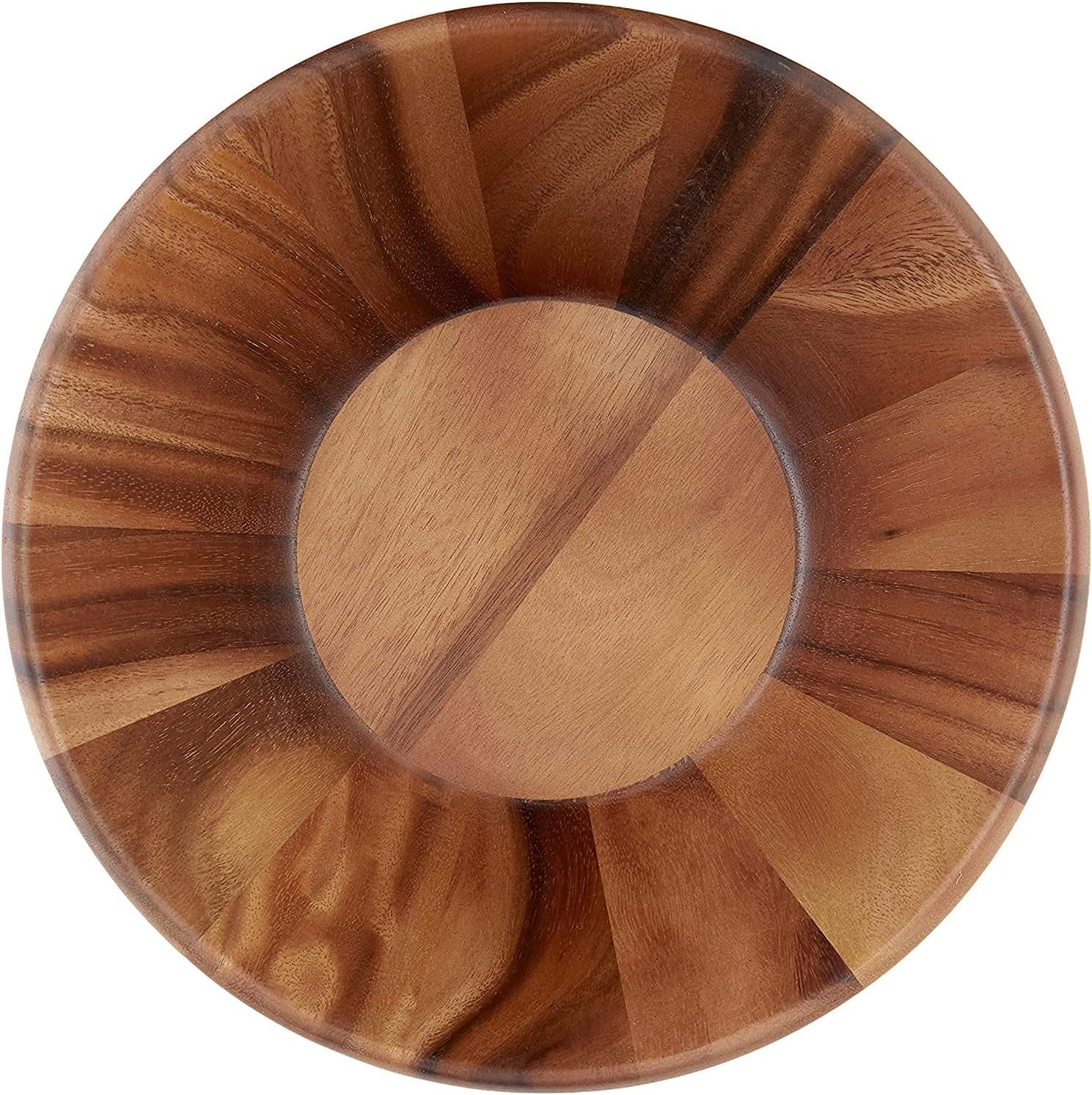 Lipper International tazón de madera de acacia, duradero y elegante.