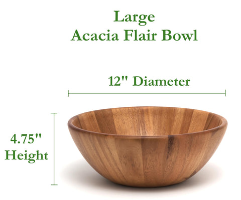 Lipper International tazón de acacia para servir frutas frescas en la mesa.