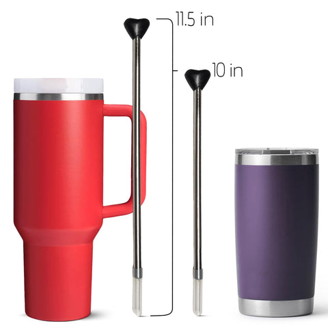 Lipzi juego de 4 pajillas para vasos de 40 onzas, ideales para bebidas