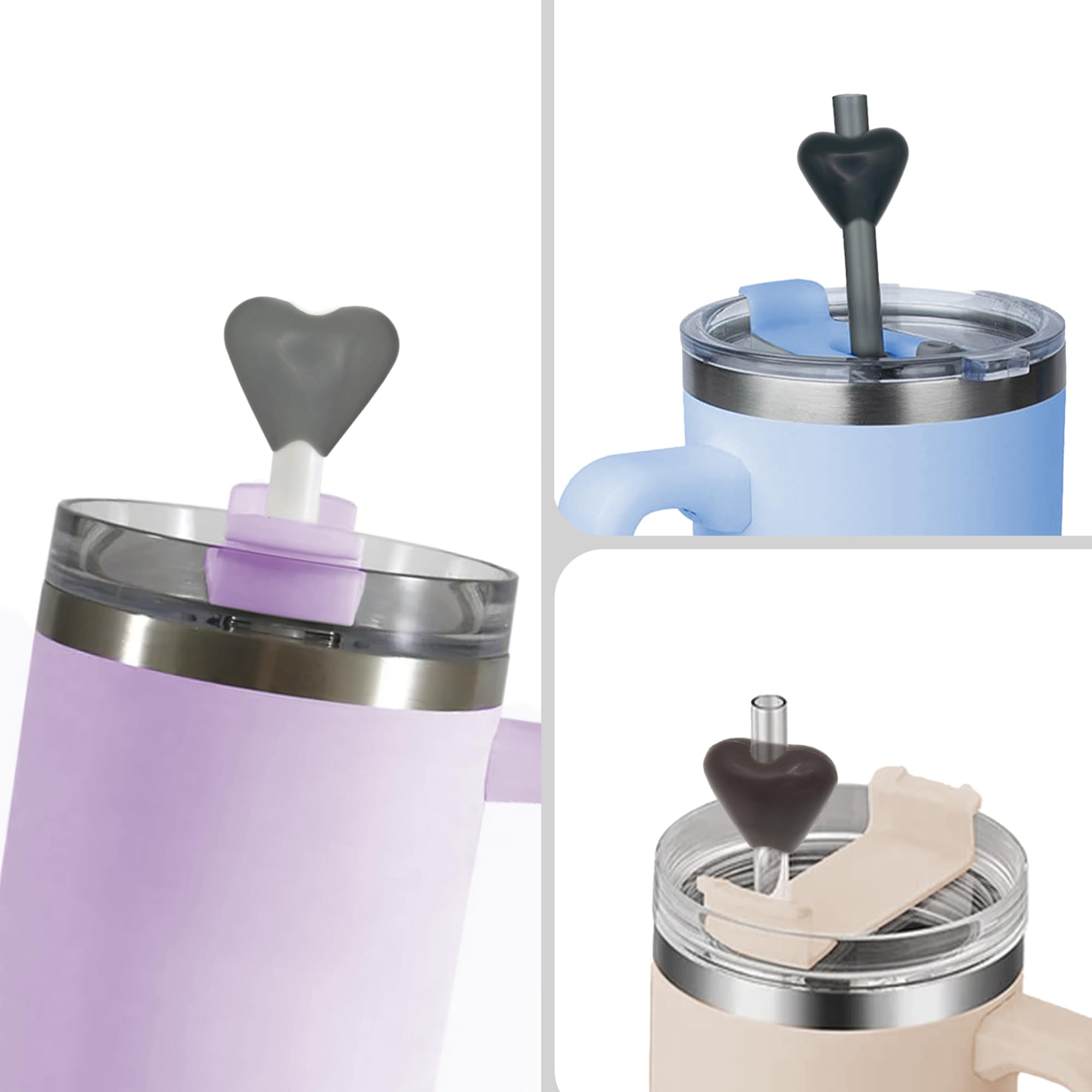 Lipzi tapa de silicona compatible con pajillas Stanley para sorbos cómodos