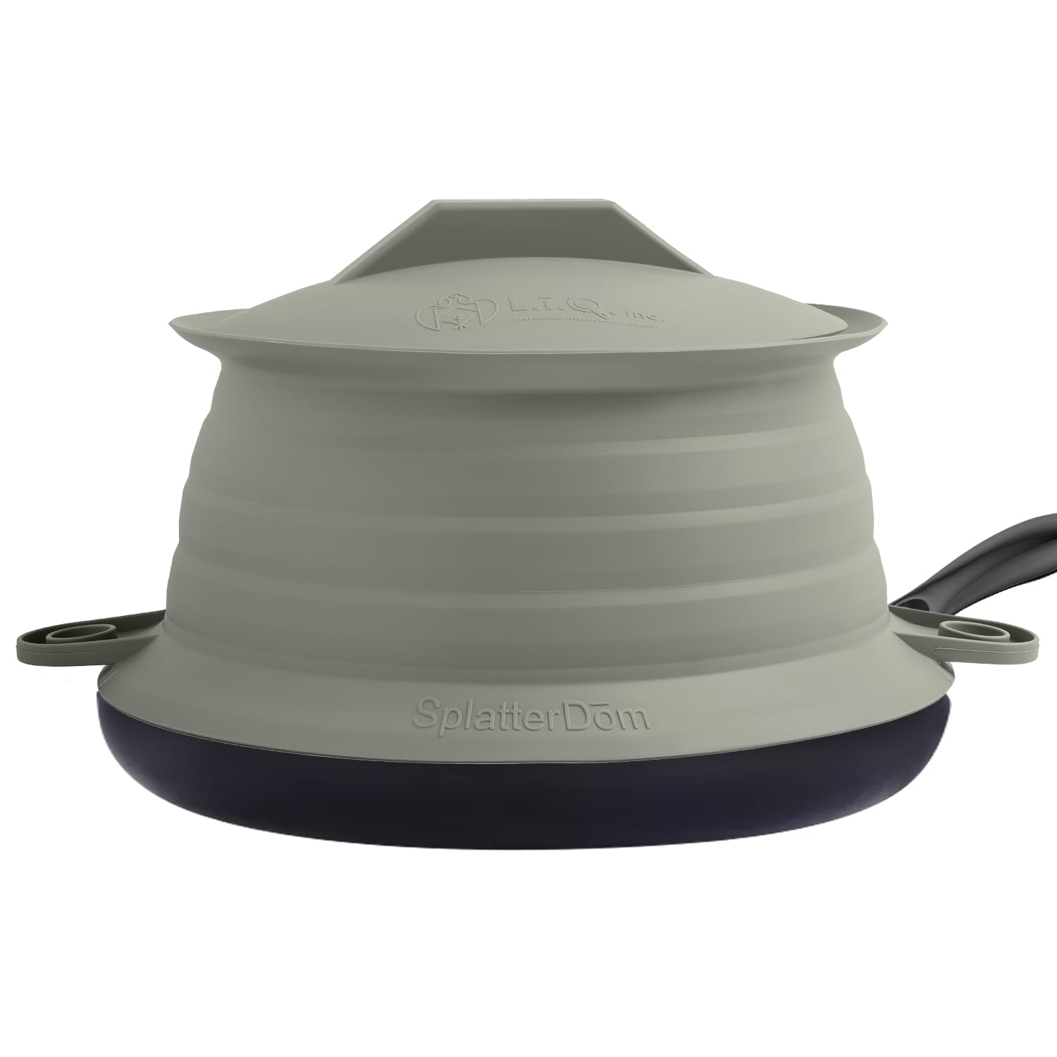 L.I.Q SplatterDom cubre salpicaduras en sartén de 25 cm para cocina limpia.
