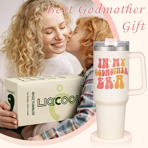 LiqCool madrina era, regalo de propuesta, vaso robusto de 40 oz para diario.