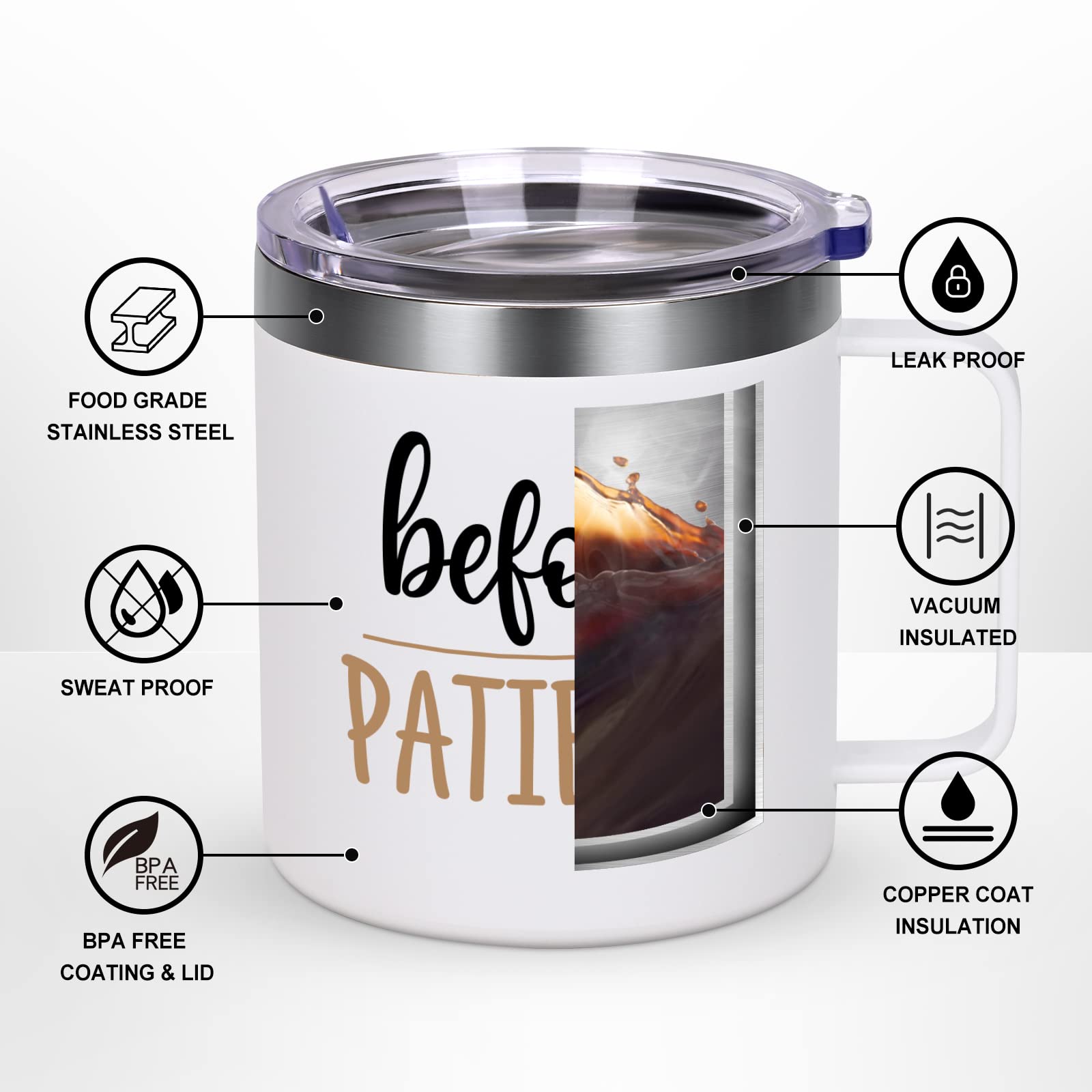 LiqCool: taza de enfermera 12oz con diseño práctico para turnos.