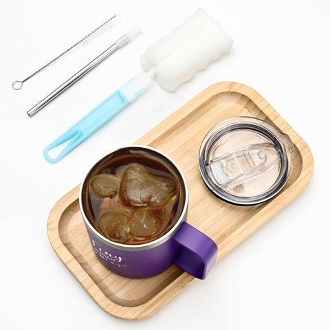 Taza LiqCool para viajes, diseño portátil y cómodo de llevar.