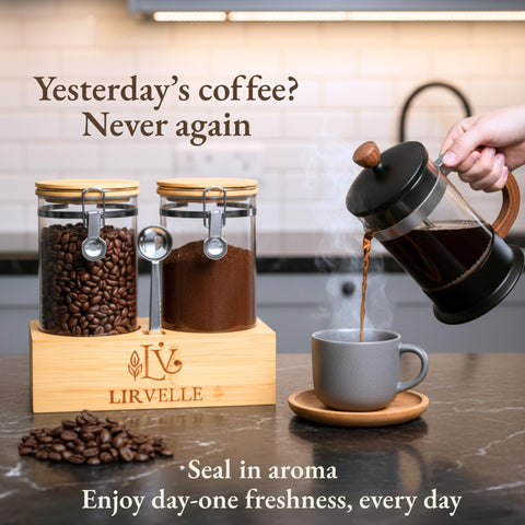 Lirvelle frascos de vidrio borosilicato para café conservando sabor