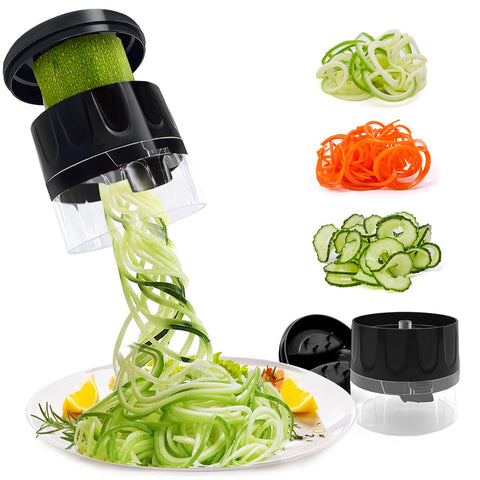 Lisa Enjoyment espiralizador 3 en 1: diseño compacto para preparar fideos vegetales