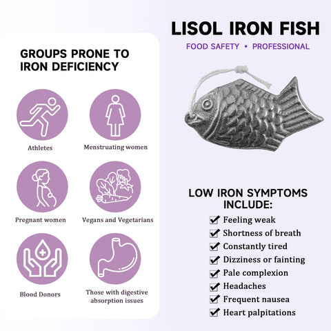 Pez de Hierro Lisol para bebidas añade hierro de forma segura.