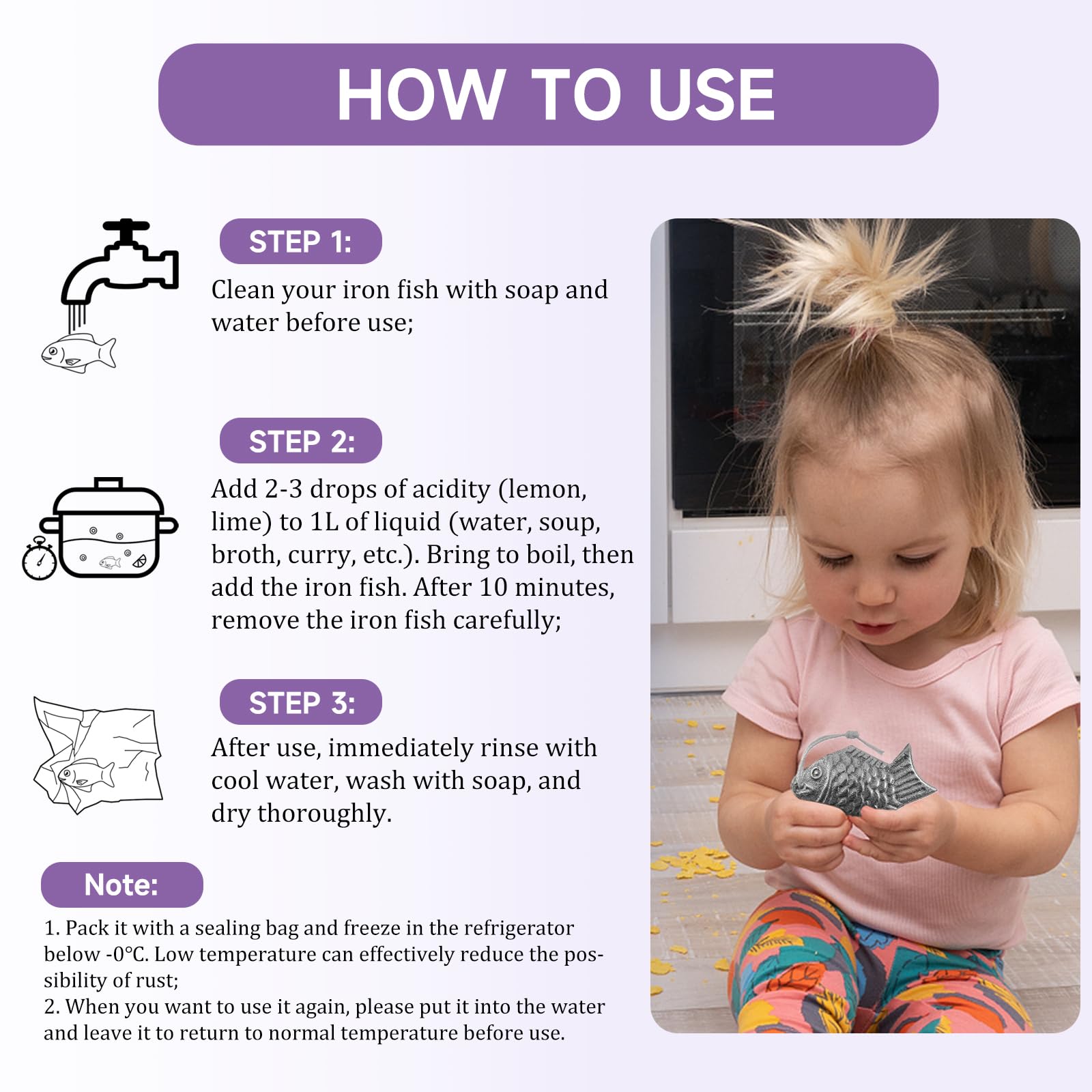 Pez Lisol Hierro colgado: fácil almacenamiento y uso diario.