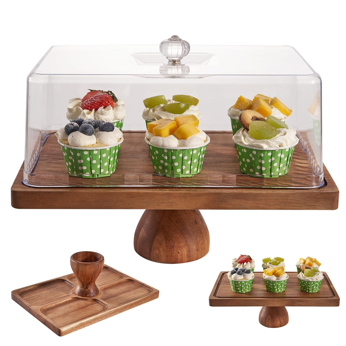 LiTY: soporte de tarta rectangular 13 pulgadas, base estable para pasteles y presentaciones elegantes.