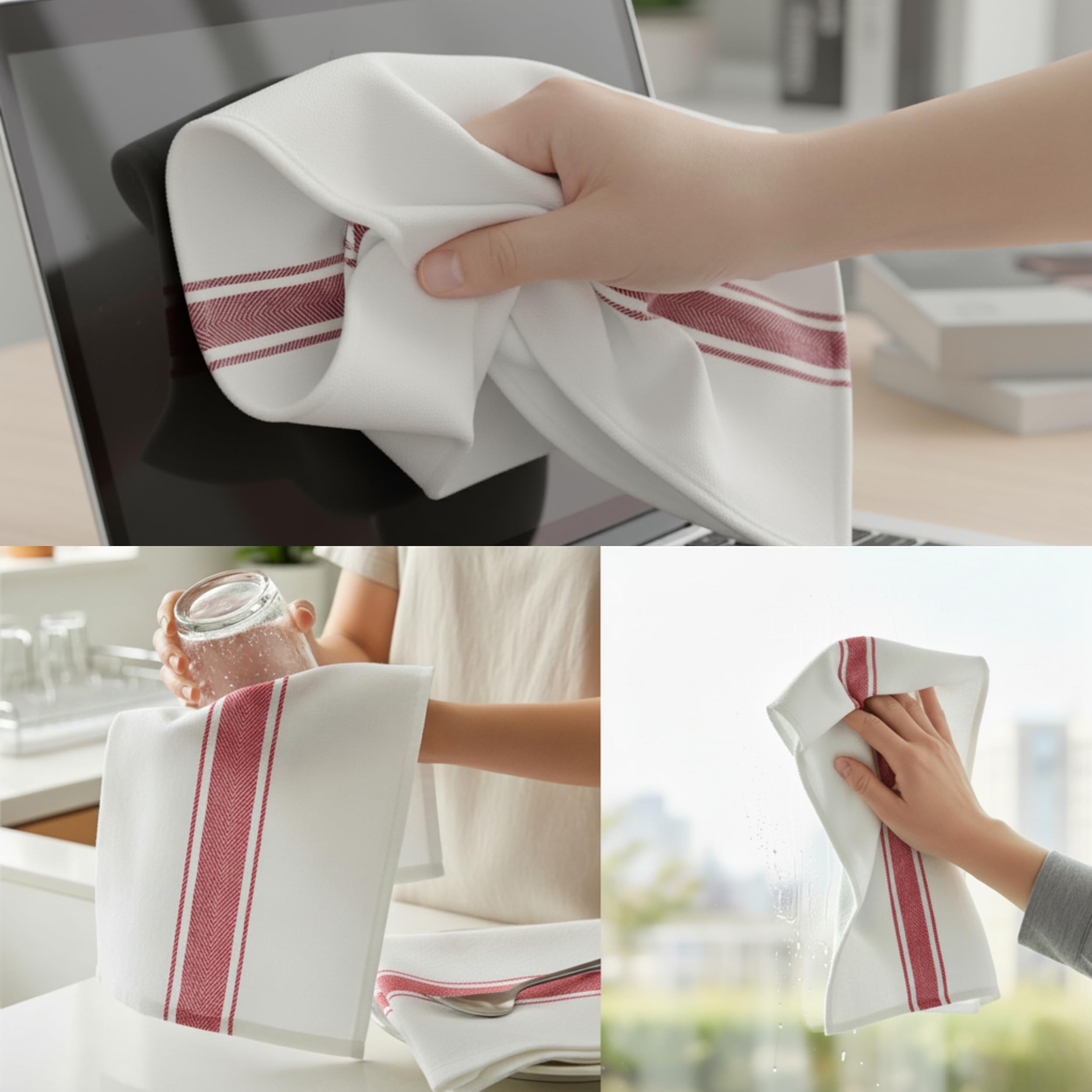 Paños de cocina LITO LINEN AND TOWEL, lavables y duraderos para lavados repetidos.