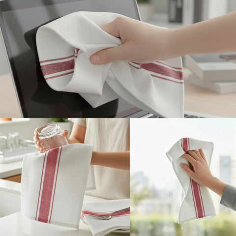 Paños de cocina LITO LINEN AND TOWEL, lavables y duraderos para lavados repetidos.