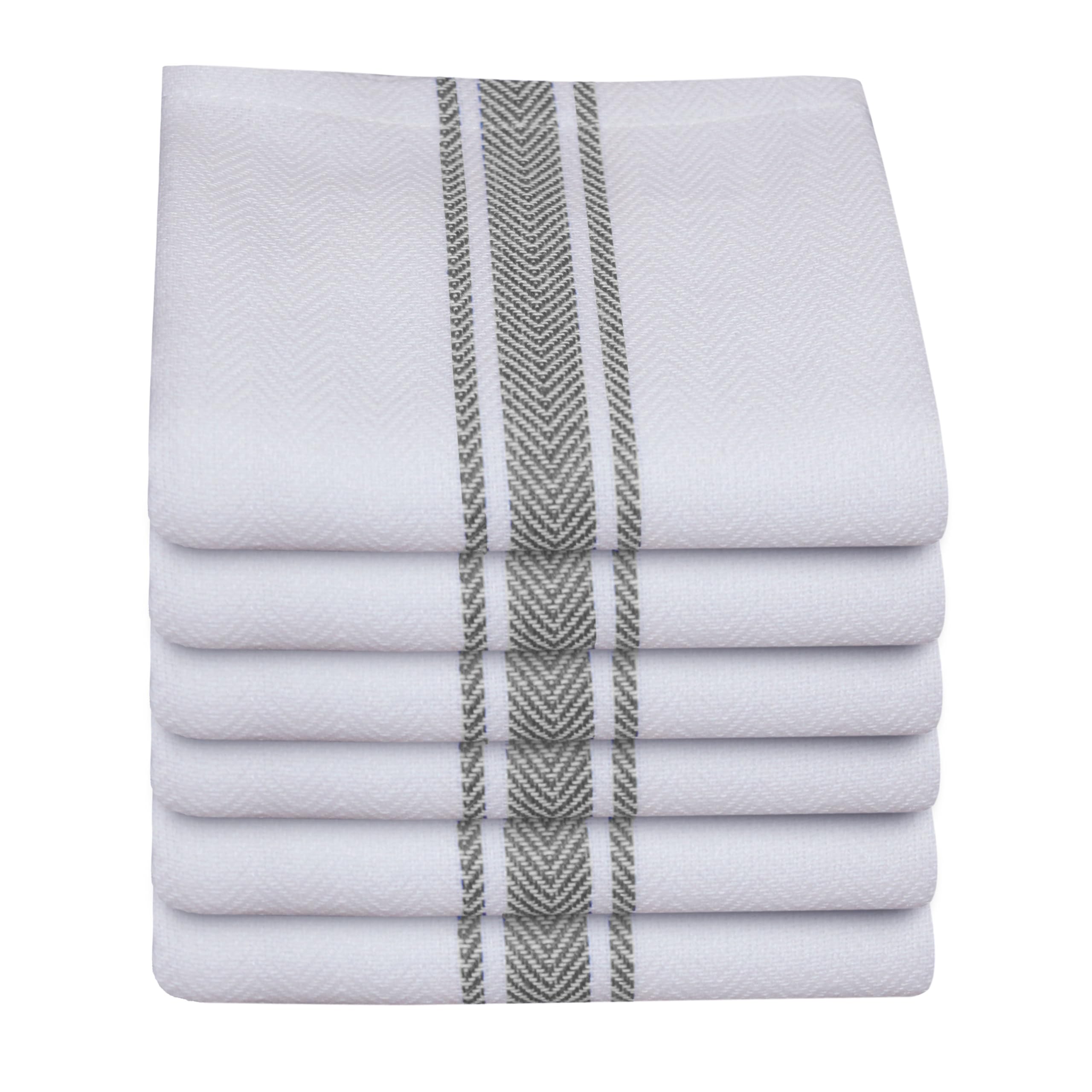 LITO LINEN AND TOWEL toallas de cocina gris con absorción rápida para secar platos