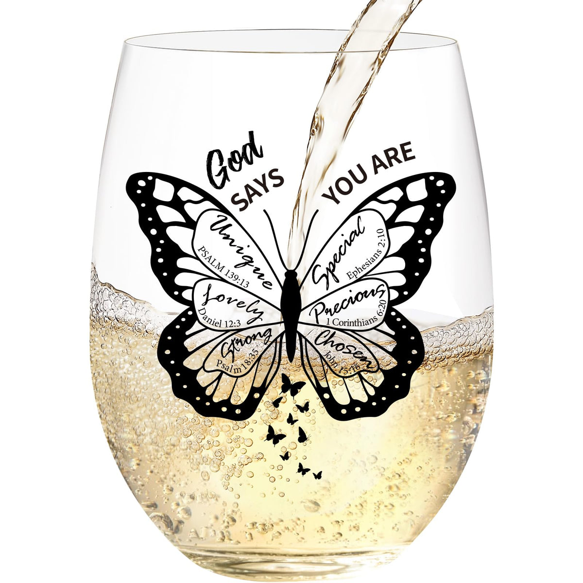 Copa LITTLEBIGGER mariposa 15 onzas, ideal como regalo cristiano para mujer.