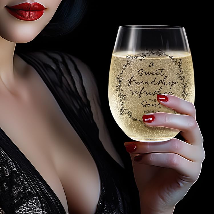 Vaso de vino LITTLEBIGGER personalizable, regalo especial para amigas.
