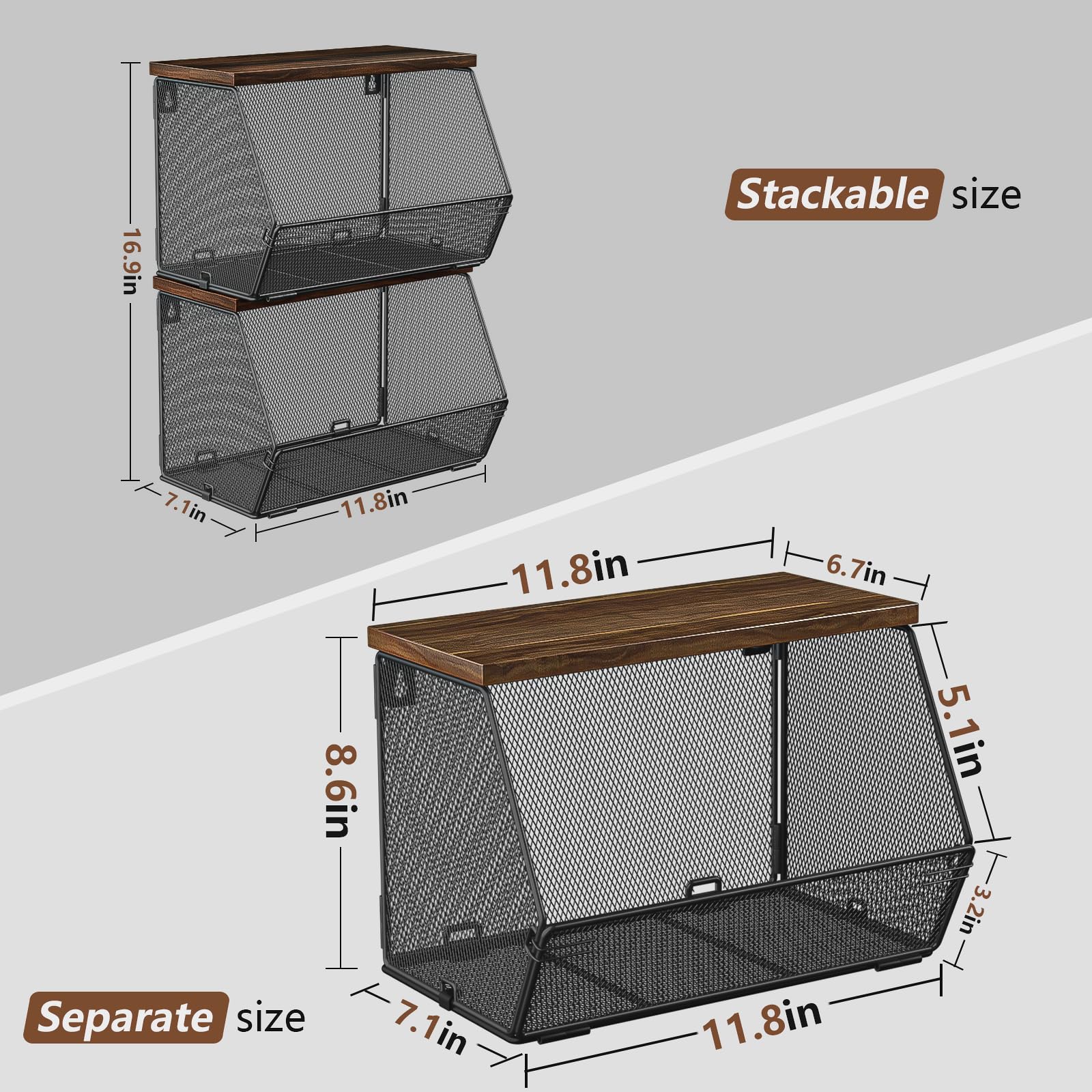 Litwaro cesto modular para cocina, oficina y baño, adaptable