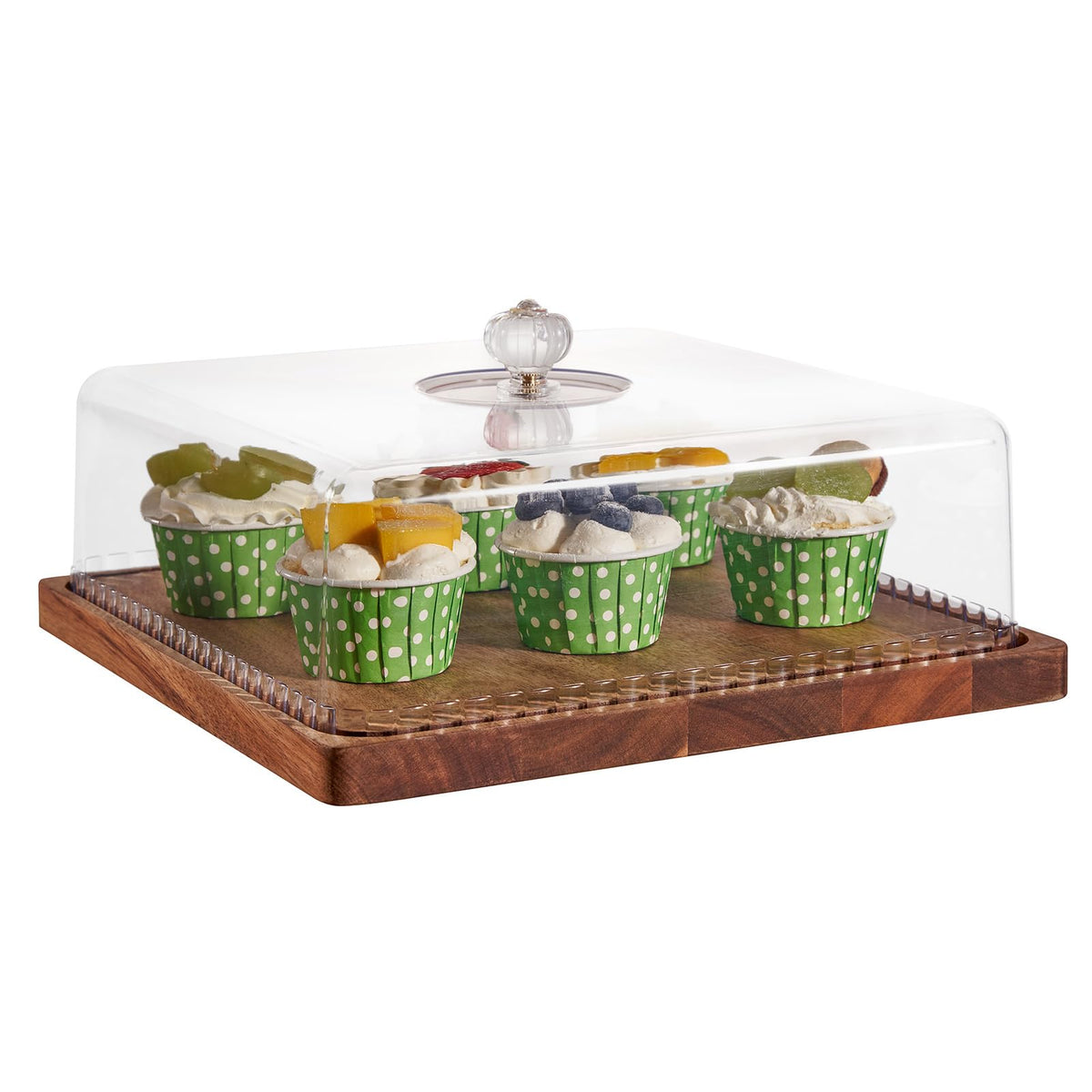 LiTY soporte para torta con tapa 11,6 pulgadas, exhibe tu pastel protegido.