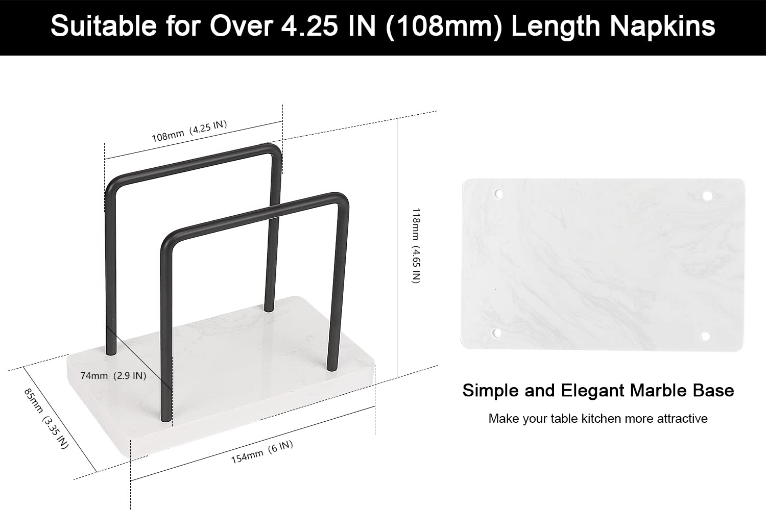 Livabber porta-servilletas de metal, enfoque minimalista para mesa.