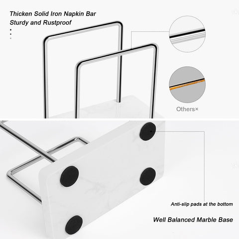 Porta-servilletas Livabber con diseño moderno en metal y acabado cromado.