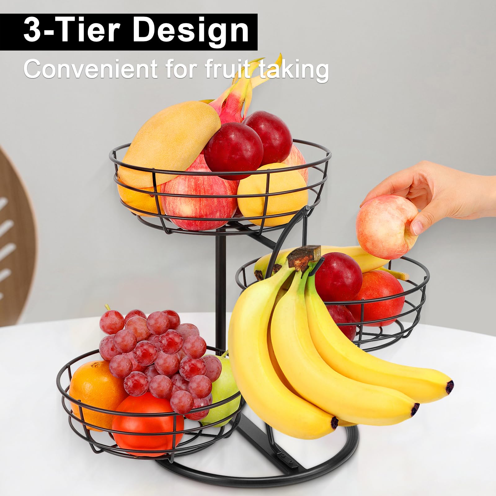 Livabber organización de frutas y pan en un solo espacio.