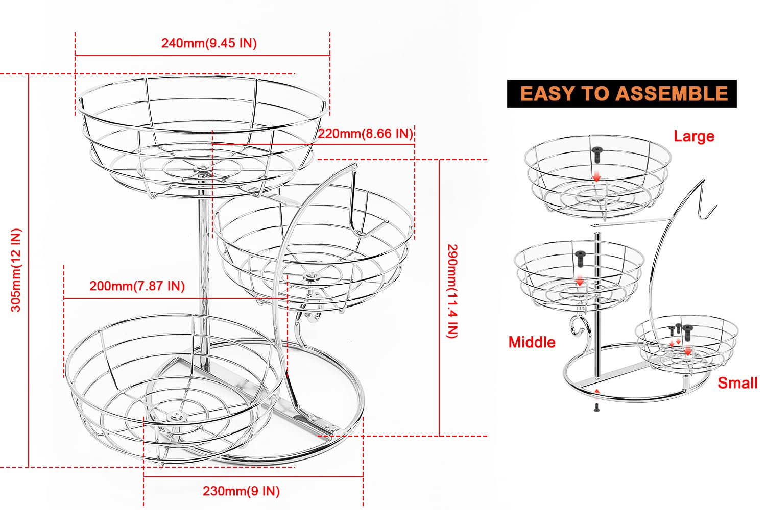 Livabber soporte plátanos vertical para fruta fresca y plátanos maduros.
