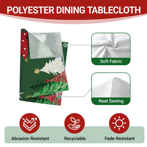 Mantel Livcoz, motivos invernales para mesa rectangular de 60x84 pulgadas.