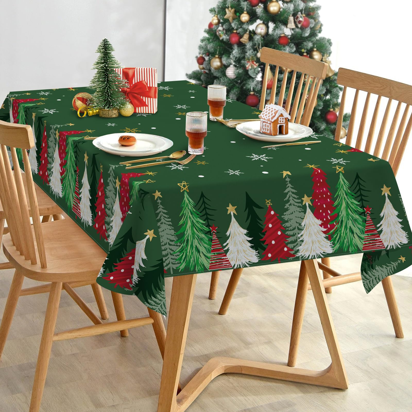 Mantel Livcoz con diseño festivo para fiestas y protección de la mesa.