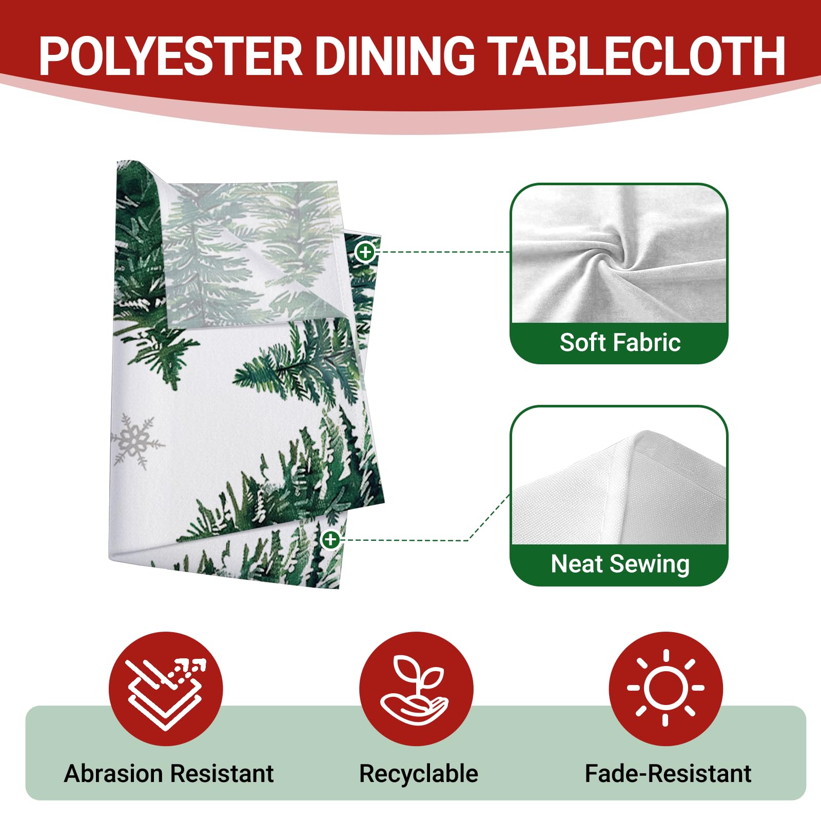Mantel Livcoz detalle poliéster suave y duradero para uso diario.