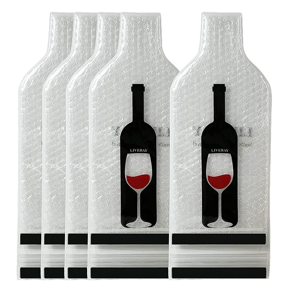 LIVEBAY bolsa de vino reutilizable para viaje protege contra roturas.