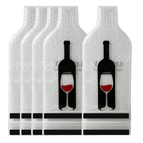 LIVEBAY bolsa de vino reutilizable para viaje protege contra roturas.