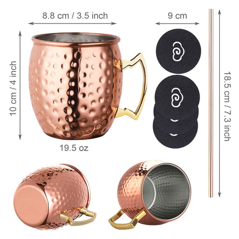 LIVEHITOP Moscow Mule capacidad 580 ml para bebidas frías