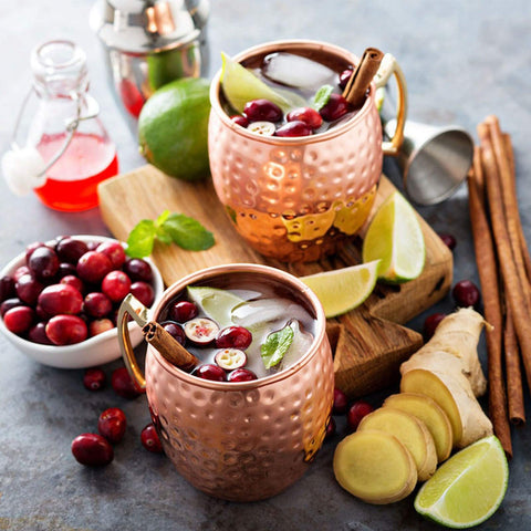LIVEHITOP Moscow Mule con posavasos de cobre, protección de superficies