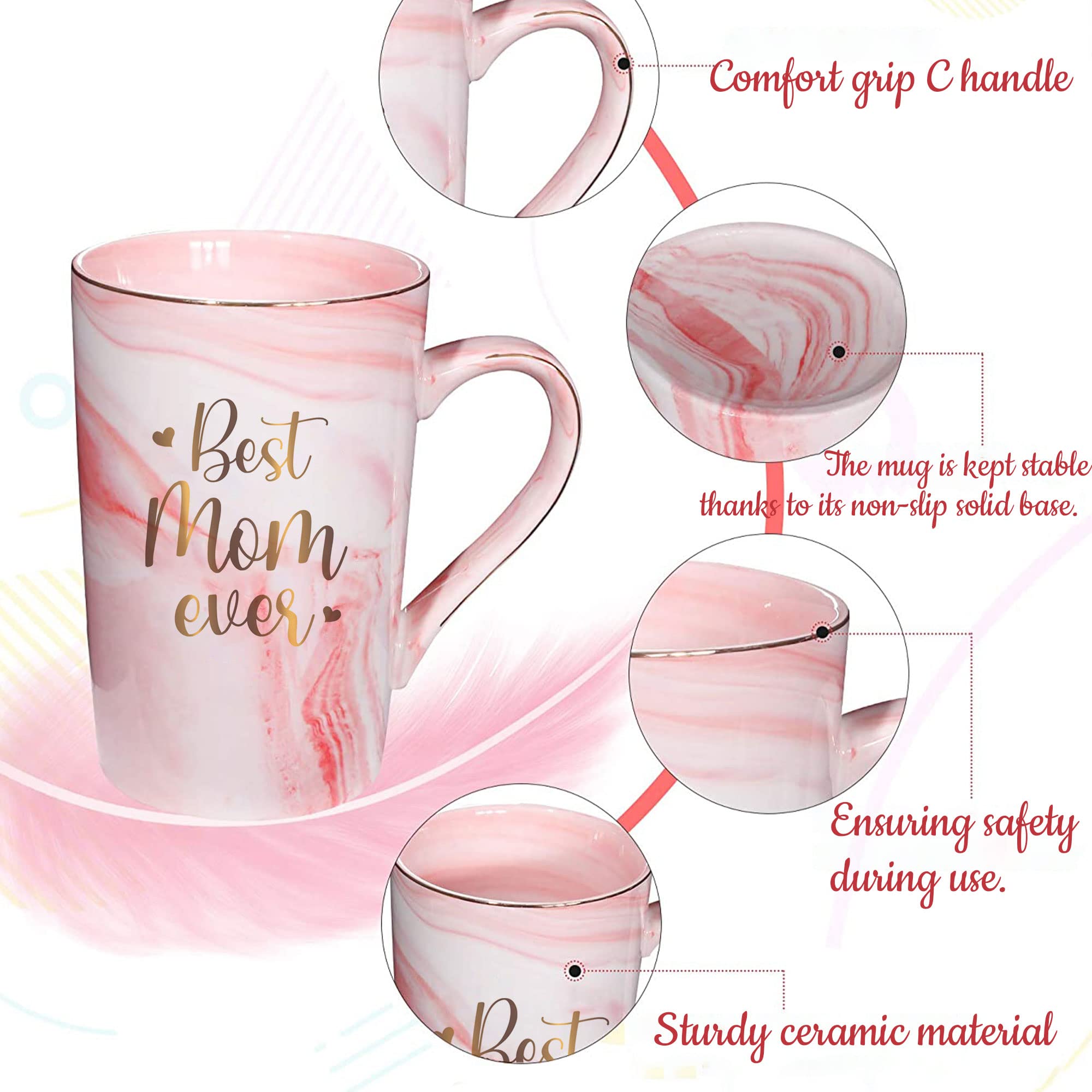 Livinges Best Mom Ever mug, cerámica de alta calidad y duradera