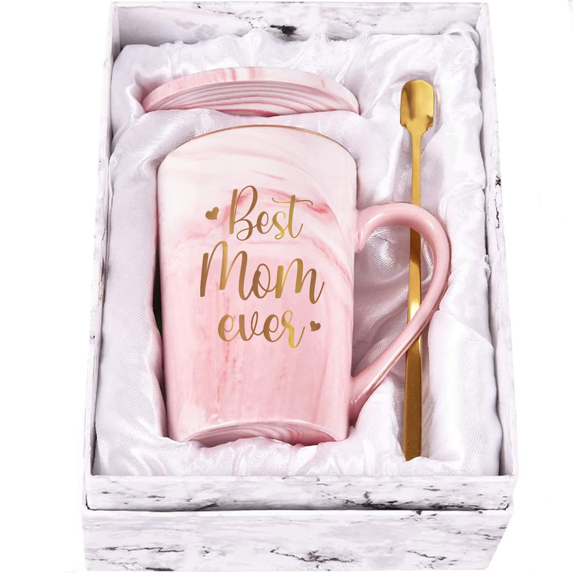 Livinges Best Mom Ever mug frontal, ideal para empezar el día con café