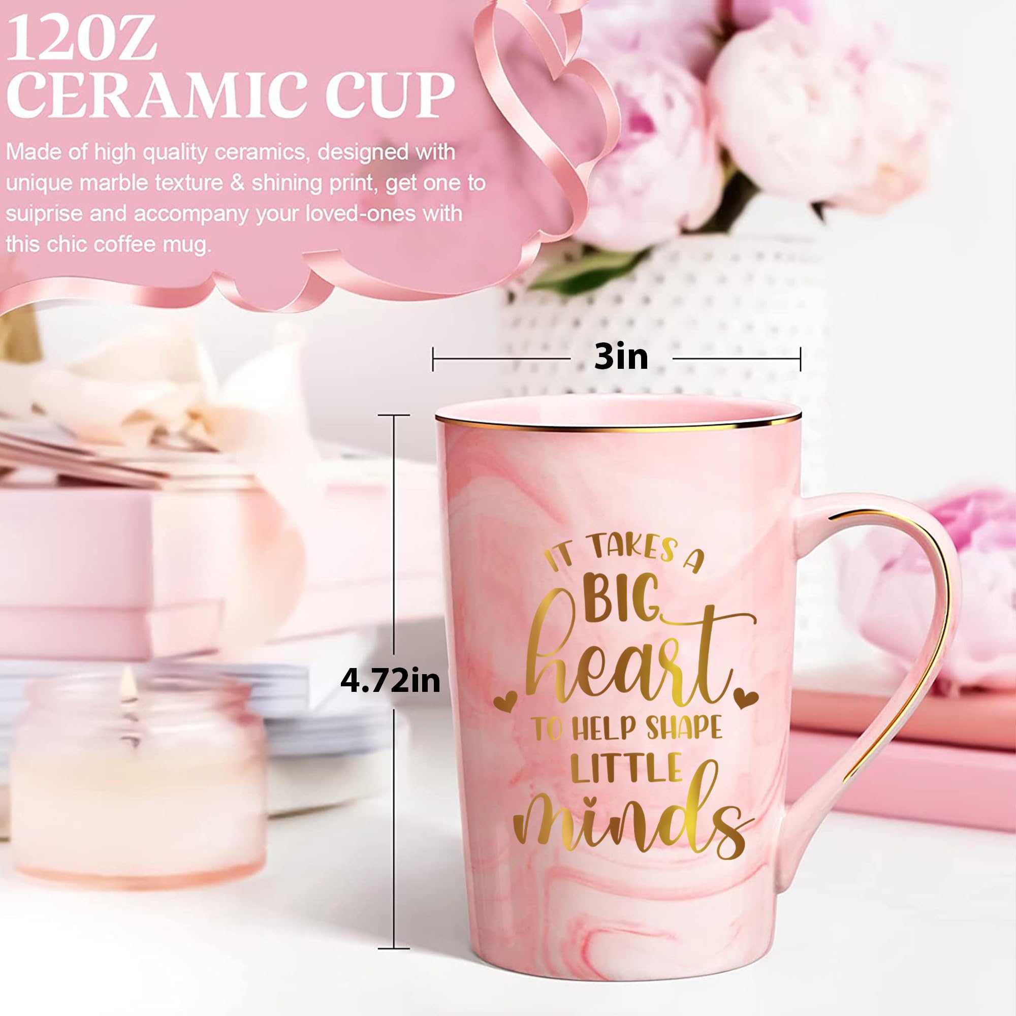 Livinges taza cerámica alta calidad rosa, duradera para diario