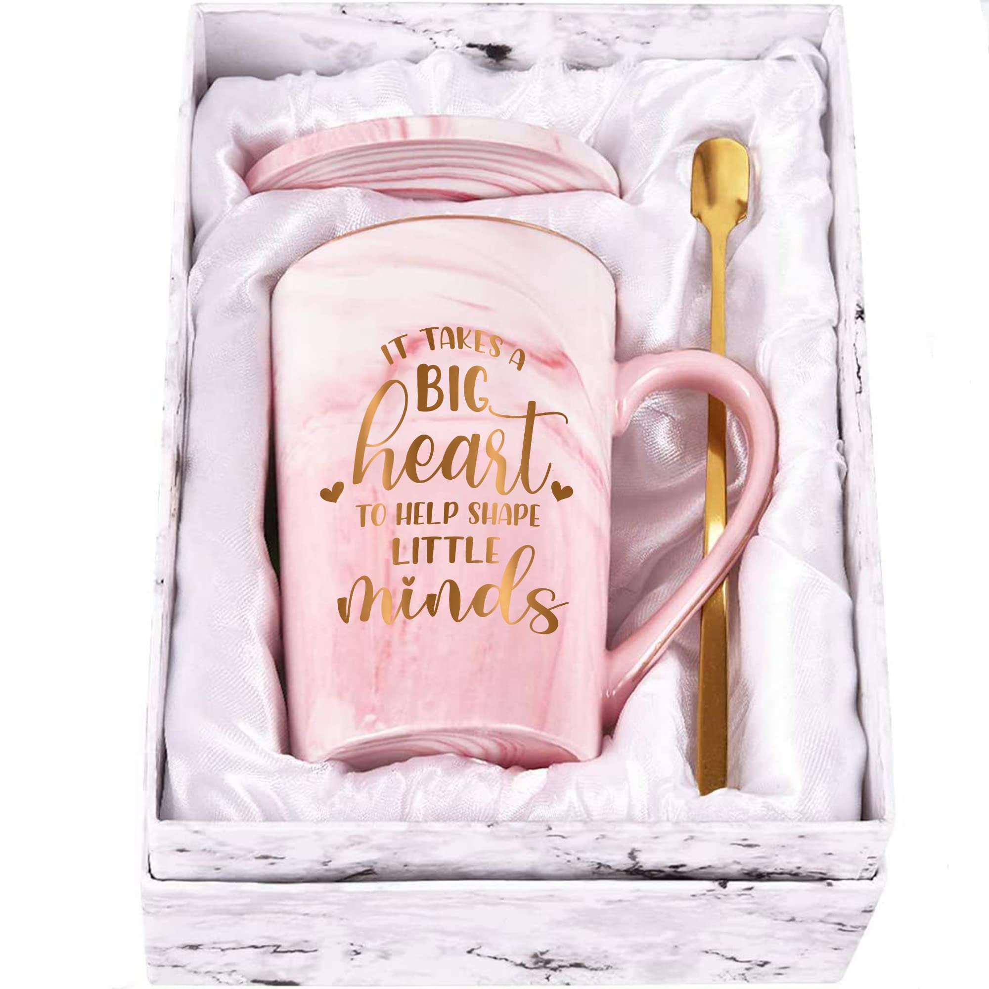 Livinges taza maestra rosa 12 onzas, ideal para iniciar el día con café