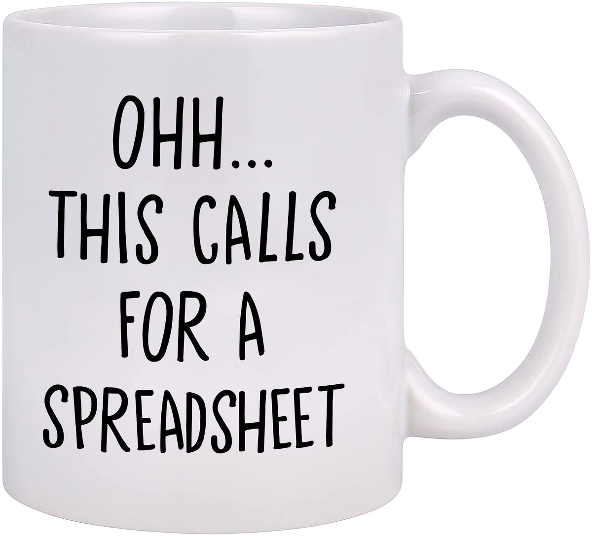 Taza Livinges de oficina con hoja de cálculo para café diario.