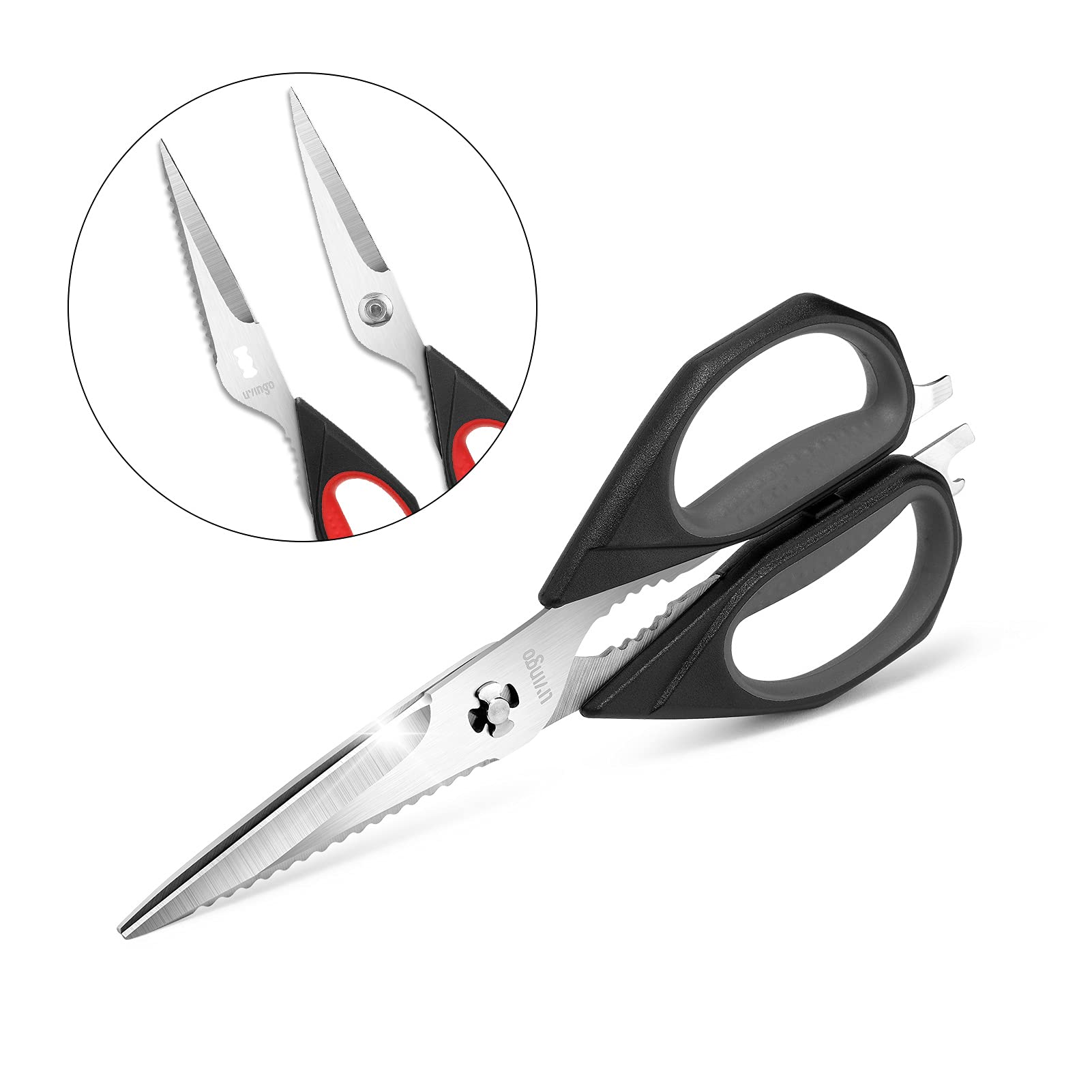 Tijeras LIVINGO con mango ergonómico para uso cómodo.