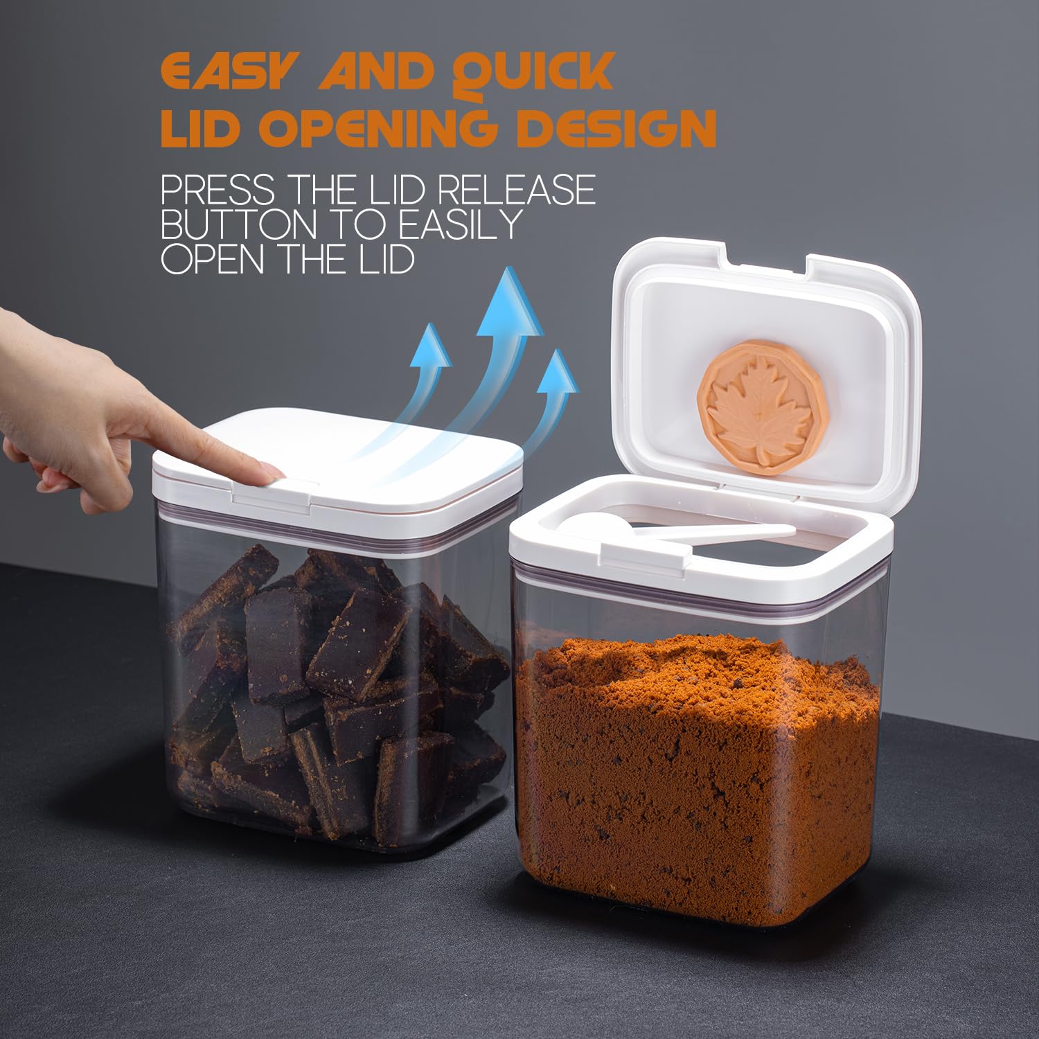 LivLab Dimensiones compactas 2 Qt para cocina y despensa